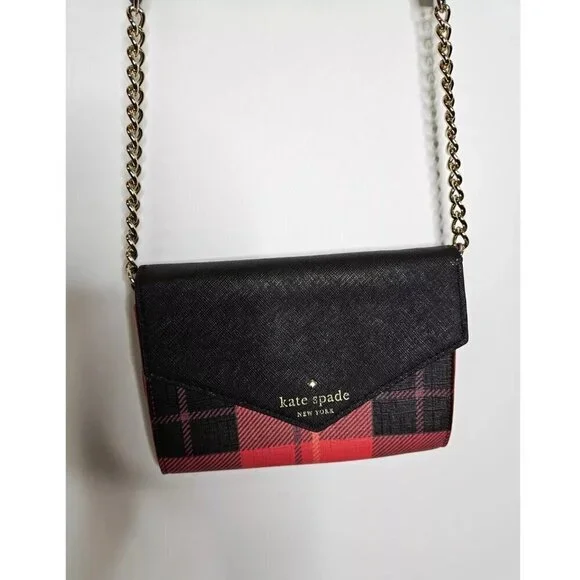 LADIES Kate Spade New York Fairmount Square Monday Cross-Body Bag Red/Black - Picture 3 of 10